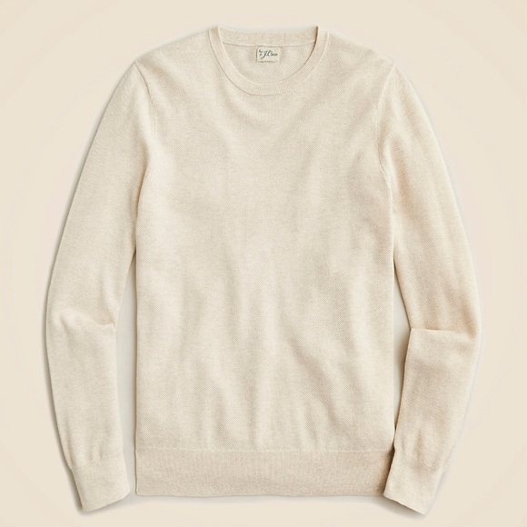 J. Crew Cotton piqué-stitch crewneck sweater Men’s Medium - Picture 1 of 8